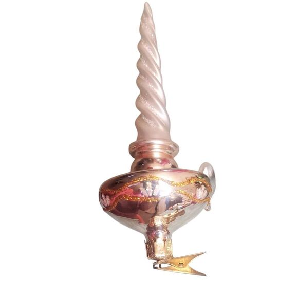 Vintage 1996 Glass By Peschka 4 Hand Blown Candlestick Christmas Ornaments - Picture 2 of 7